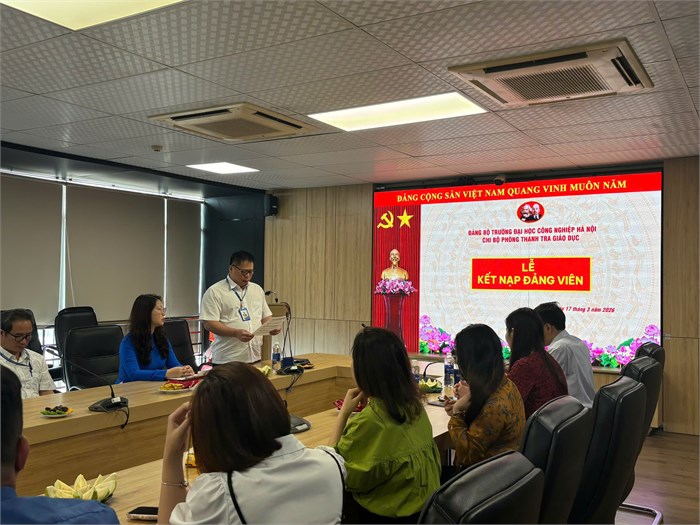 Chi bộ Phòng Thanh tra giáo dục tổ chức Lễ kết nạp đảng viên mới